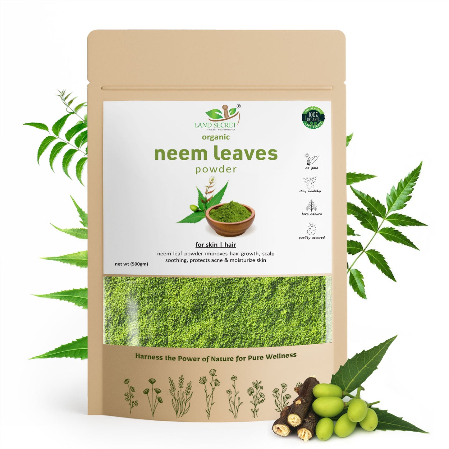 Neem Powder Pure Organic Neem