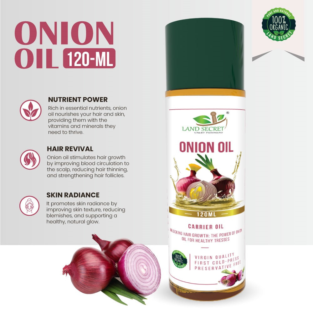 Revitalize Your Hair with Land Secret Onion Oil: Natural, Nourishing, and Effective – 120ml Land Secret