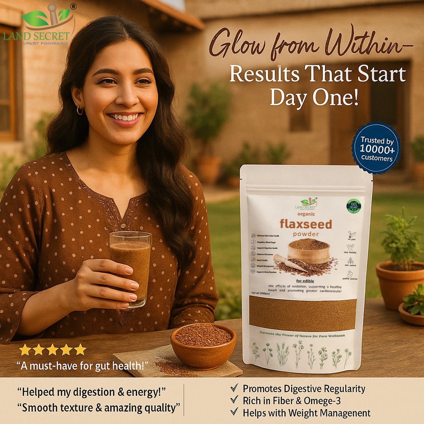 Flax Seeds Powder / Alsi Powder Specially Cold-milled Using Proprietary Technology for Optimal Smoothness and Freshness