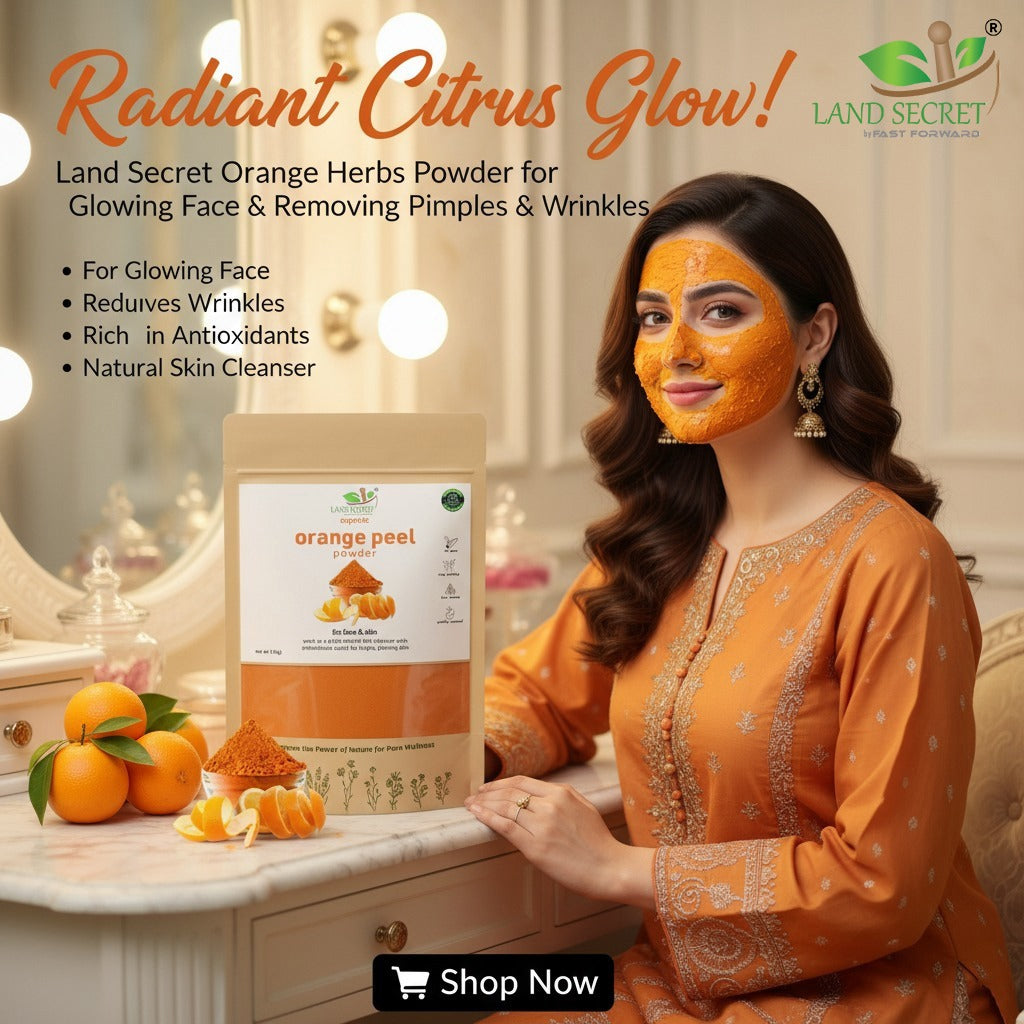 Orange Peel Herbs Powder for Glowing Face & Removing Pimples & Wrinkles Orange Peel