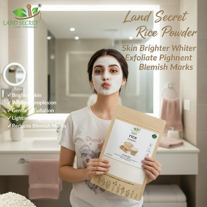 Rice Powder – 100% Natural & Pure | Gentle Exfoliation, Smooth Texture & Radiant Skin Support | Ideal for Face Masks & DIY Beauty Care