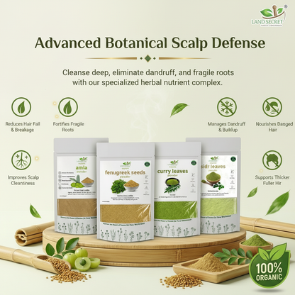 Land Secret Hair Fall Rescue Bundle – Herbal Hair Growth & Anti-Hair Fall Kit
