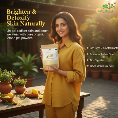 Lemon Peel Powder for DIY Beauty Products - Detoxifies and Brightens Skin