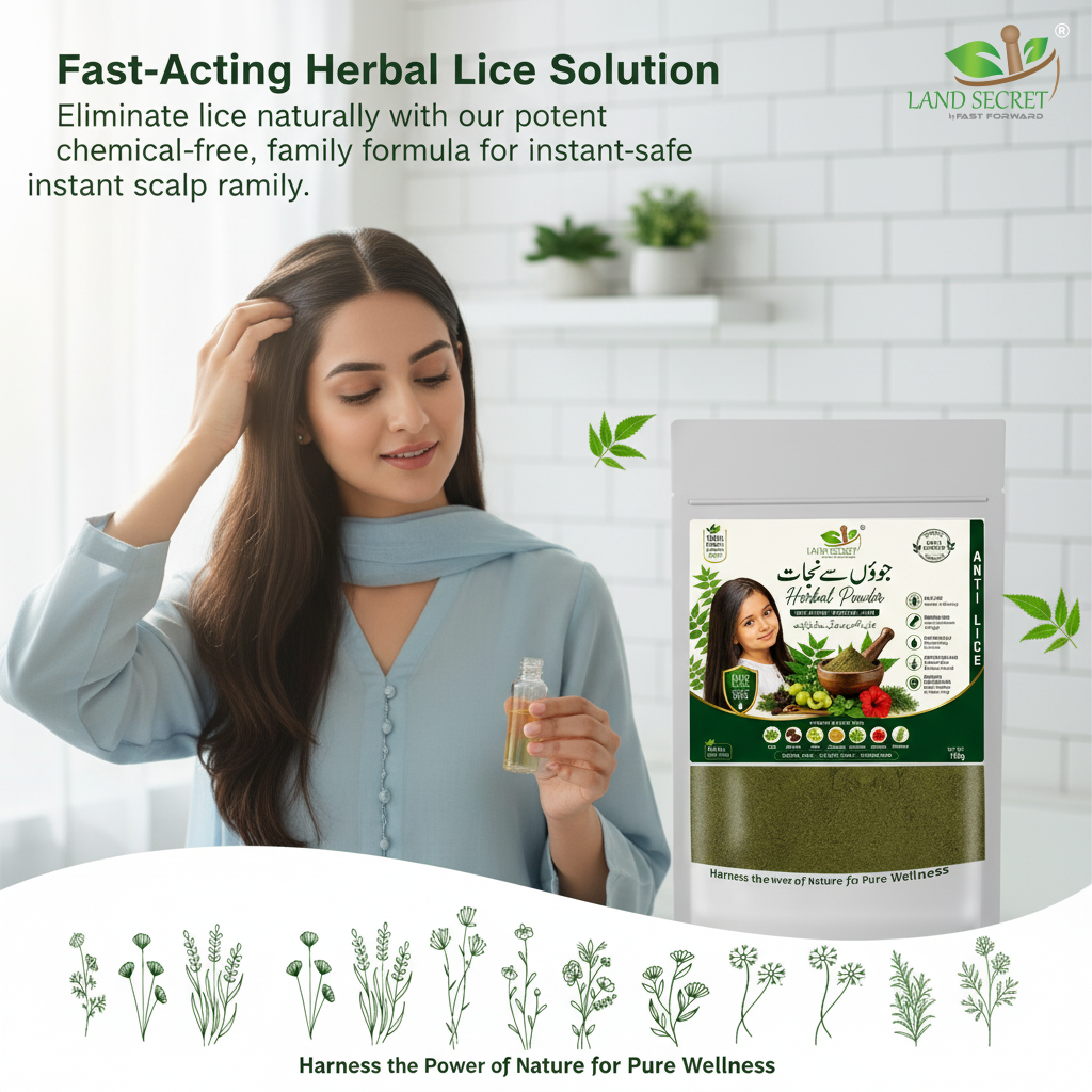 Land Secret Advanced Anti Lice Herbal Powder – Fast Action, Chemical-Free Formula