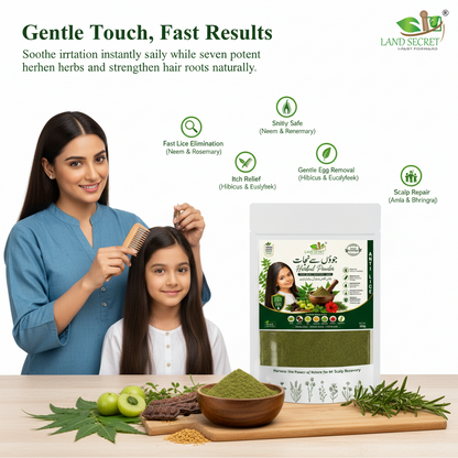 Land Secret Advanced Anti Lice Herbal Powder – Fast Action, Chemical-Free Formula
