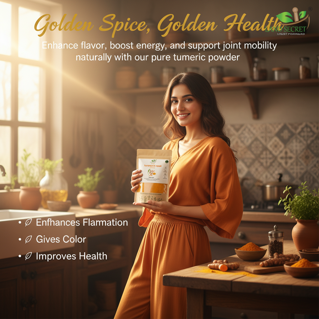 Turmeric Root Powder HALDI  Herbs & Spices for Energy & Supports Joint Mobility & Stress Reduction