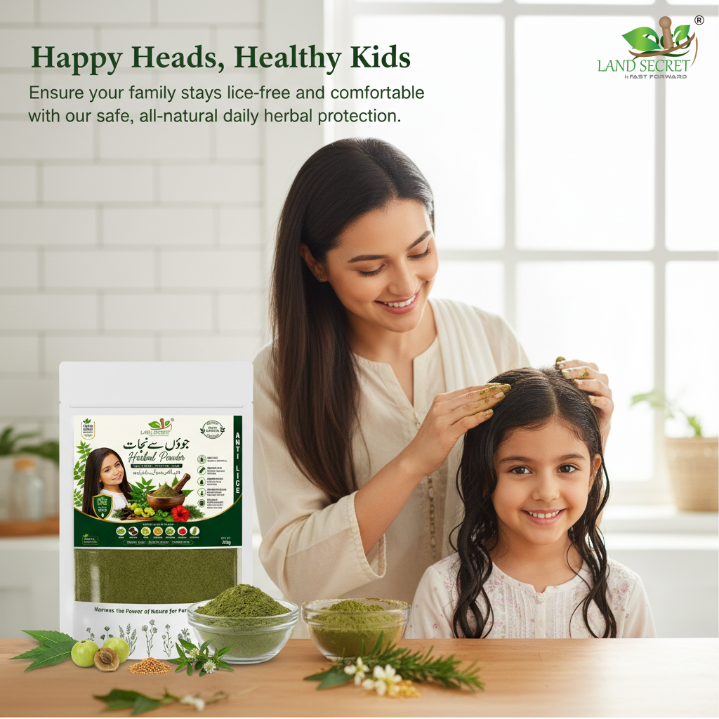 Land Secret Advanced Anti Lice Herbal Powder – Fast Action, Chemical-Free Formula