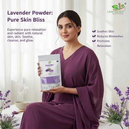 Lavender Powder – 100% Natural Facial Mask for Relaxation, Soothing Skin & Aromatic Skincare Therapy
