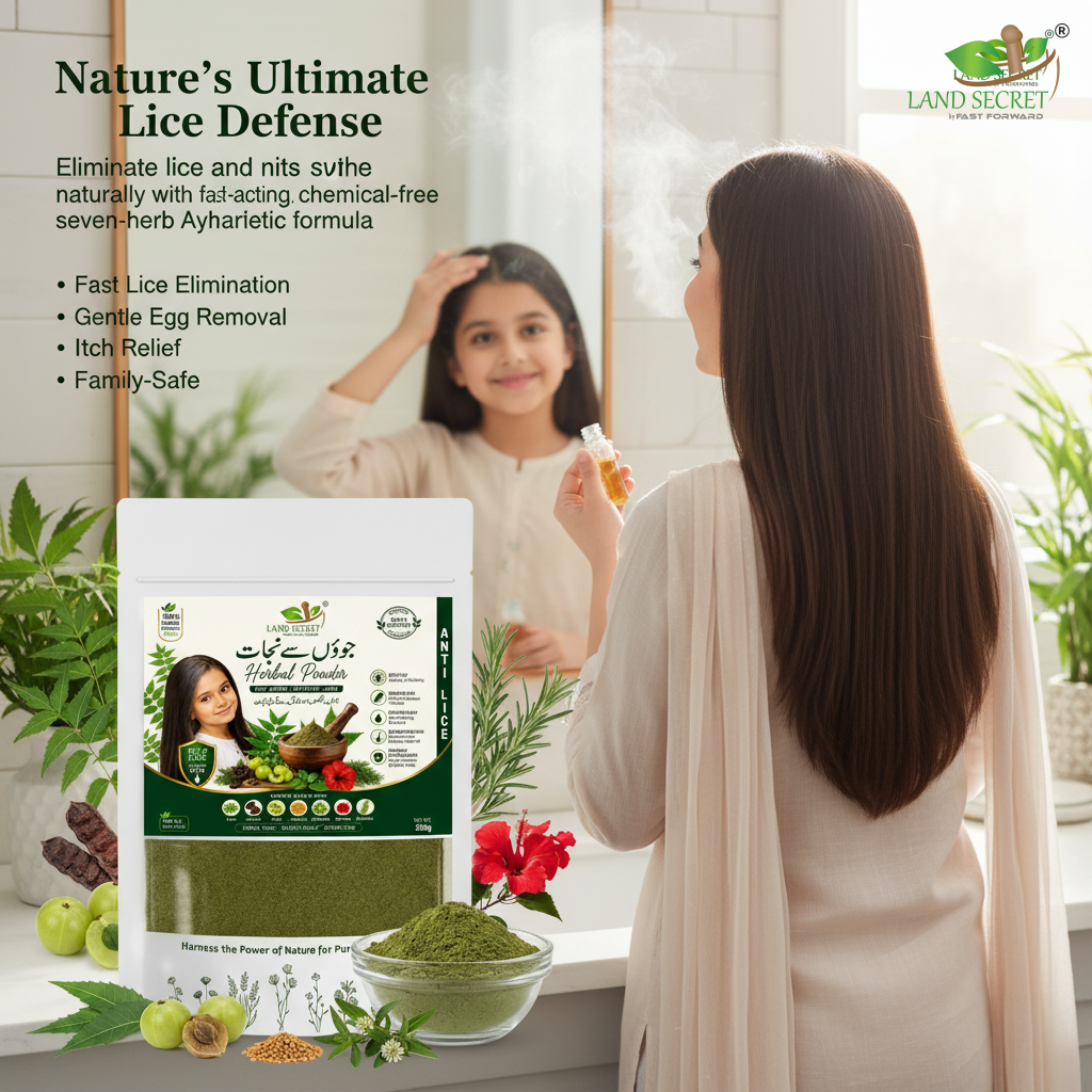 Land Secret Advanced Anti Lice Herbal Powder – Fast Action, Chemical-Free Formula
