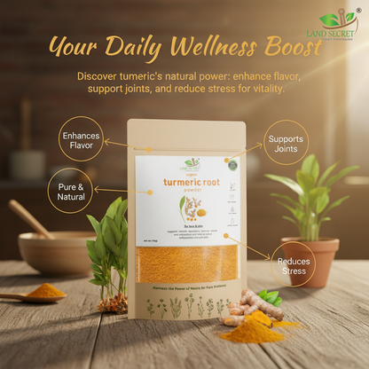 Turmeric Root Powder HALDI  Herbs & Spices for Energy & Supports Joint Mobility & Stress Reduction