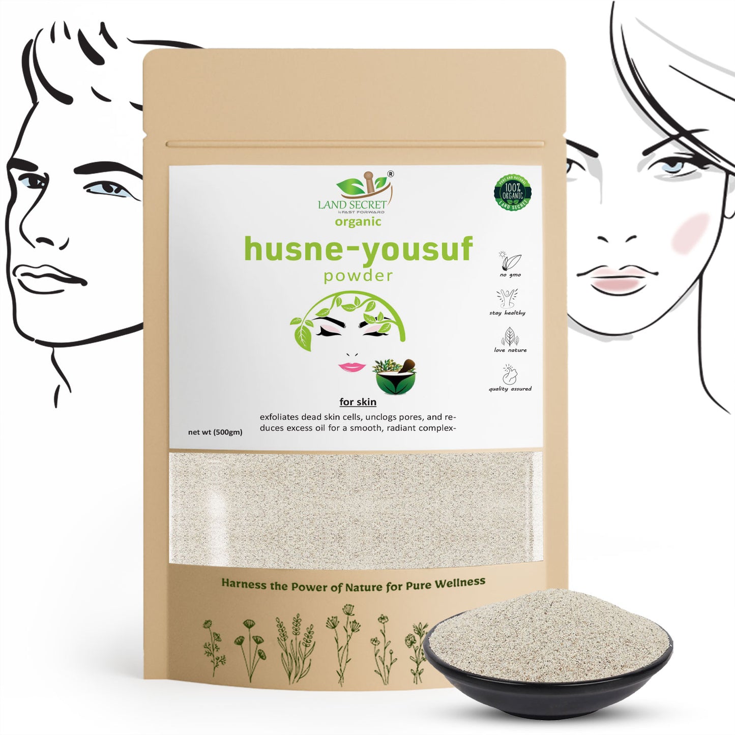 Land-Secret-husn-e-yousuf-powder-skin-care