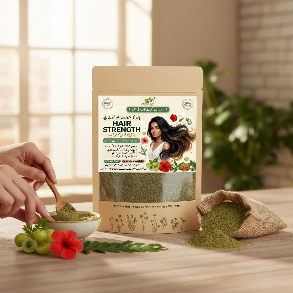 Land Secret Hair Growth & Strength Herbal Blend – 100% Natural Hair Mask Powder