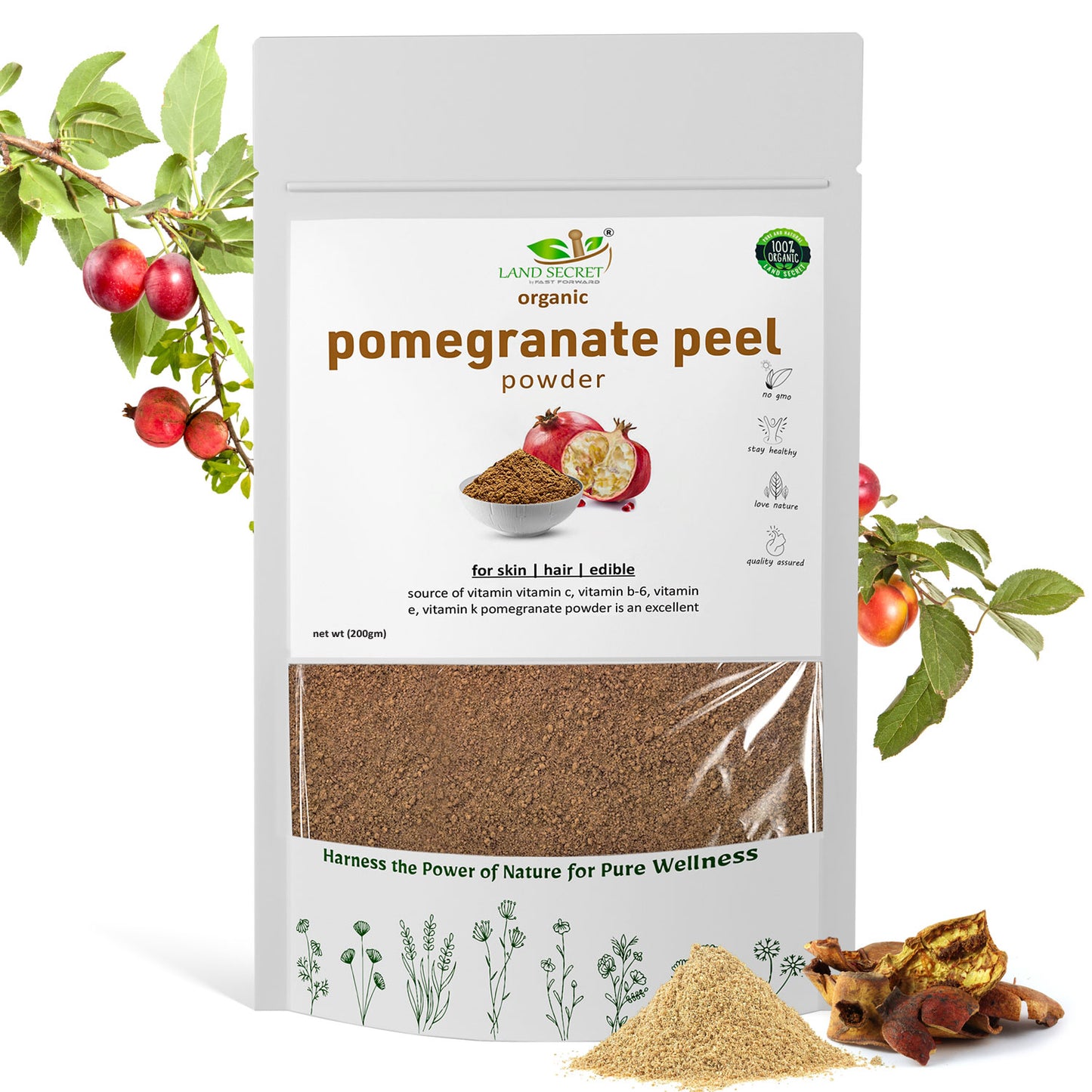 Land-Secret-pomegranate-peel-powder