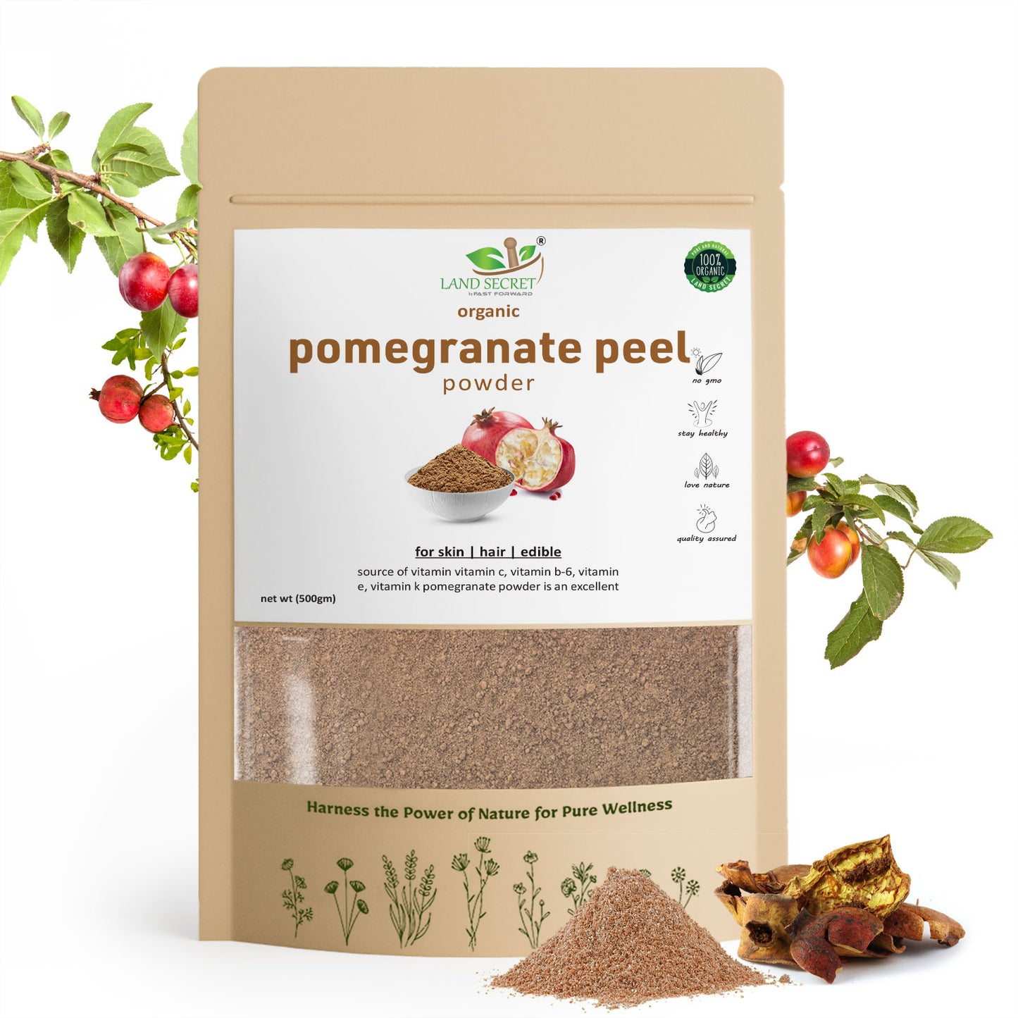 Land-Secret-pomegranate-peel-powder