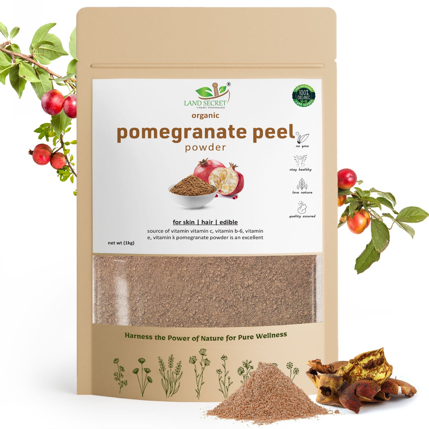 Land-Secret-pomegranate-peel-powder