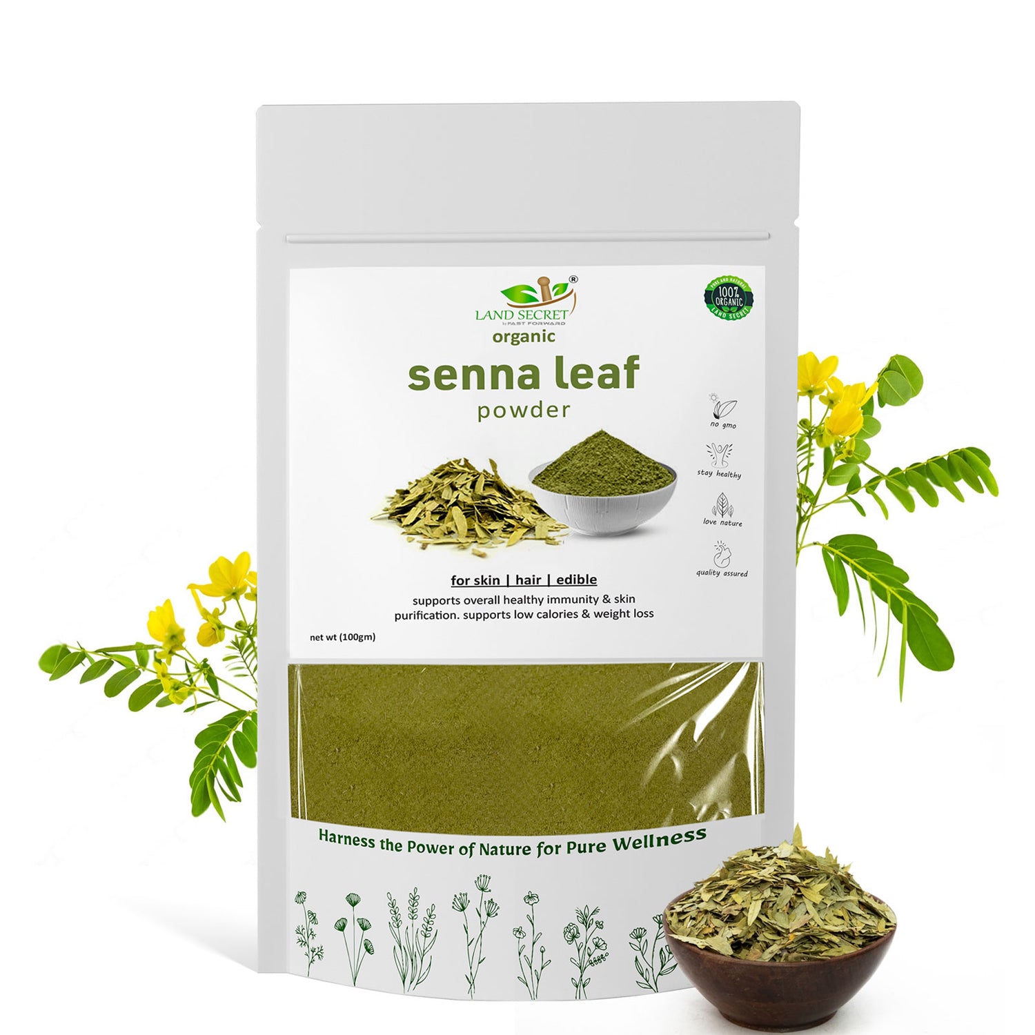 Land-Secret-senna-leaves-powder-natural-herbal