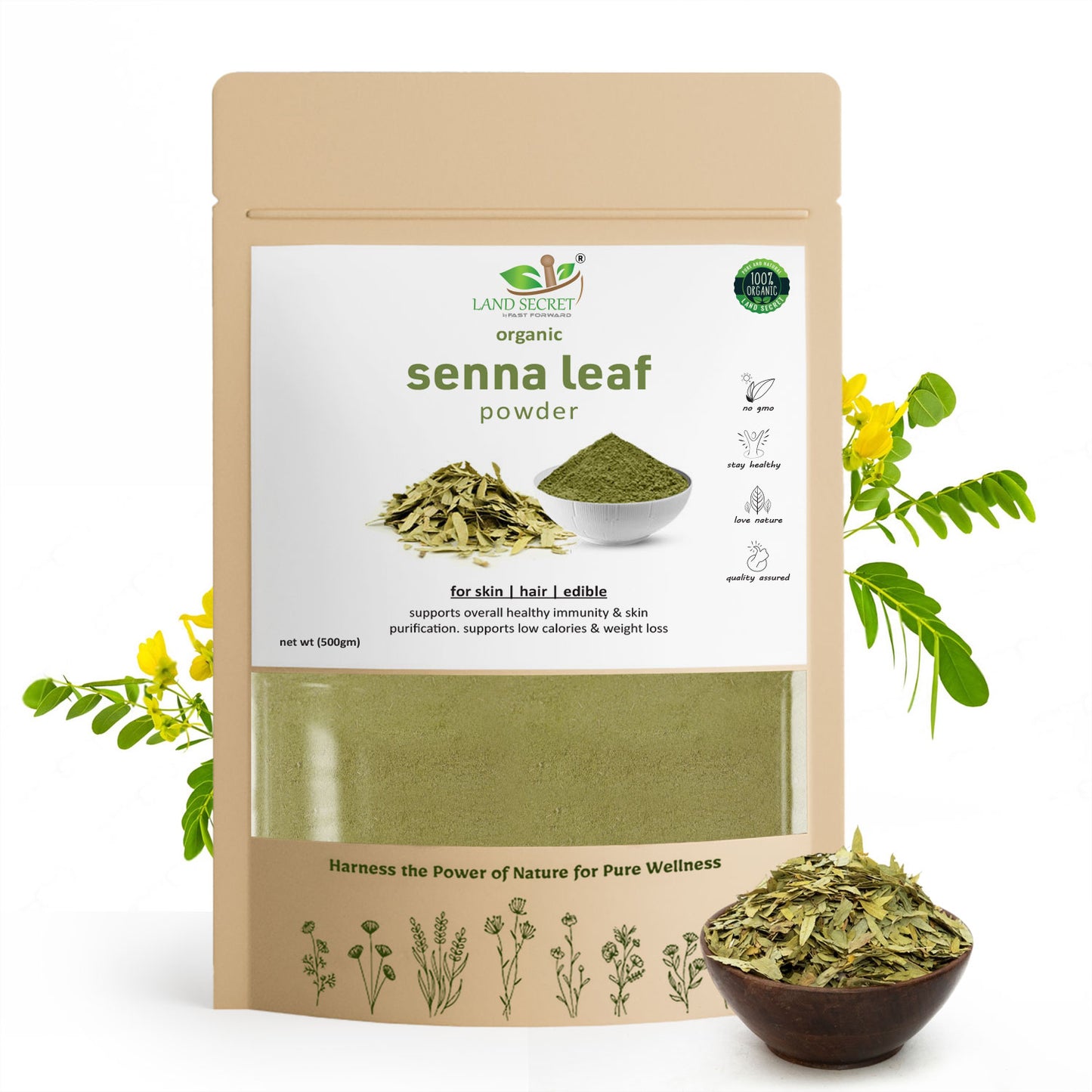 Land-Secret-senna-leaves-powder-natural-herbal