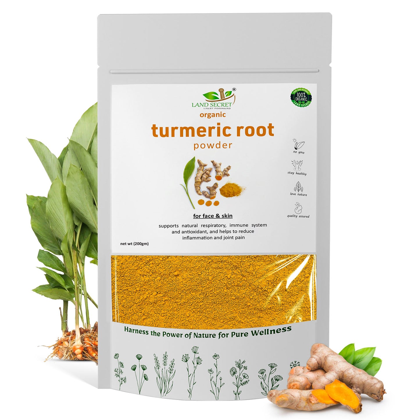 Land-Secret-turmeric-root-powder-haldi-herbs