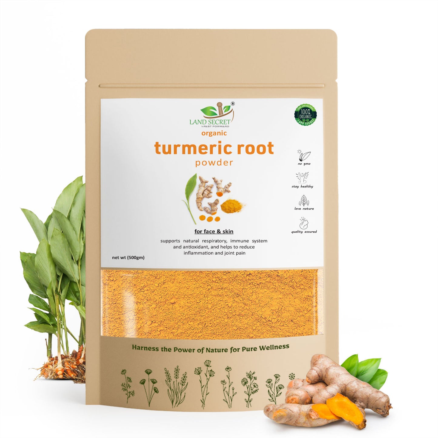 Land-Secret-turmeric-root-powder-haldi-herbs