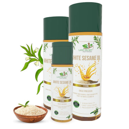 White Sesame Seed Oil - 100% Pure & Organic, Cold-Pressed for Freshness and Nutritional Benefits